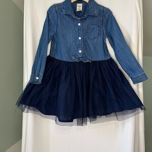 Oshkosh Girls Tutu Denim Dress Navy size 3T